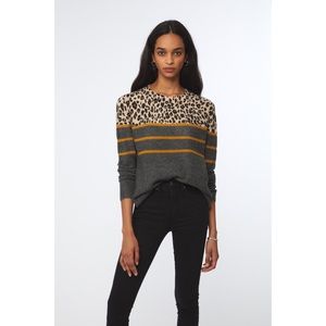 Beachlunchlounge Animal Print Crew Neck Sweater